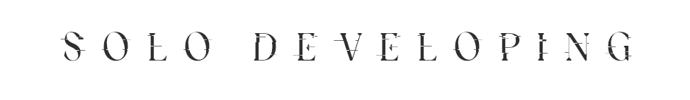 "Solo Developing" made to look like the logo for Solo Leveling